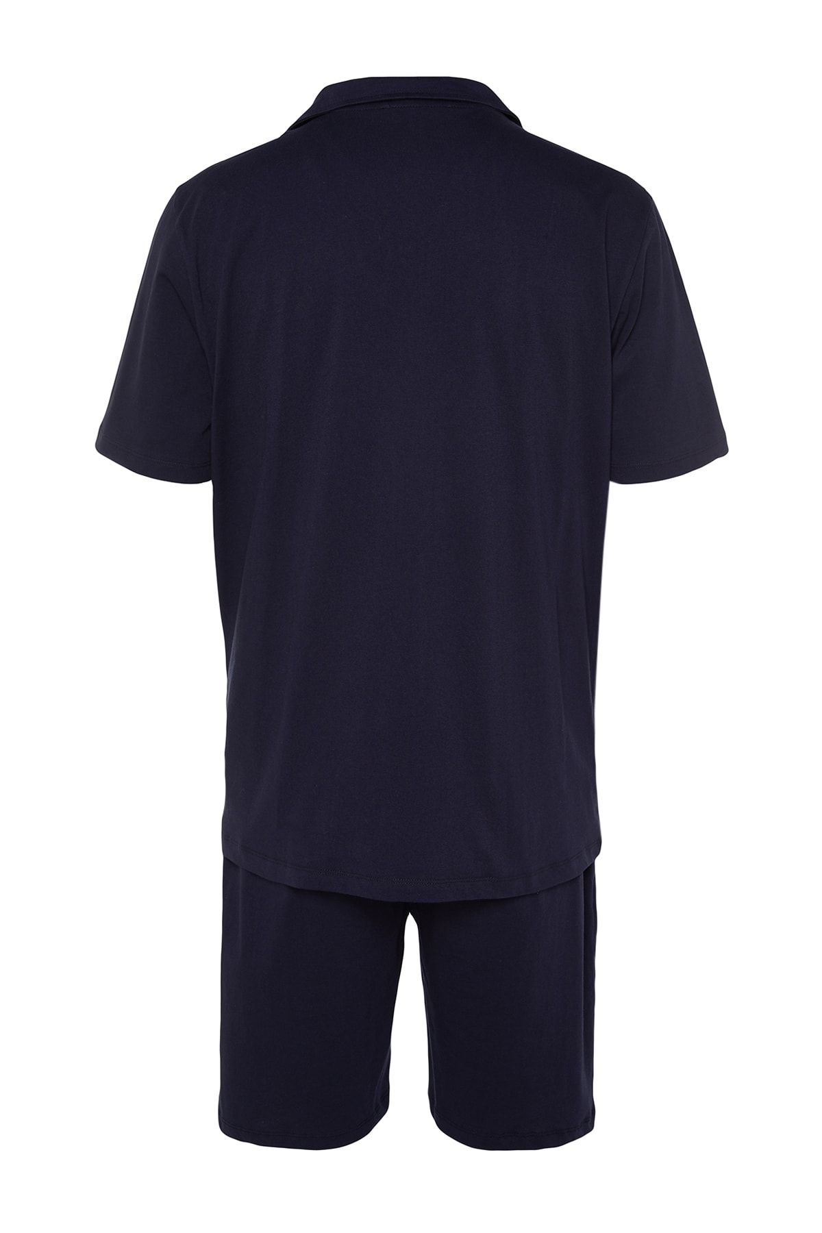 Lacivert Erkek Regular Fit Apaş Yaka Pijama Takımı TMNSS23PT00007