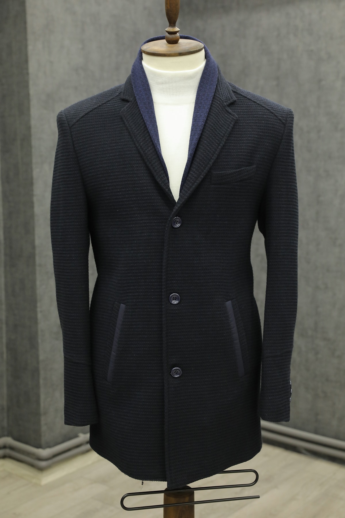 کاپشن کشمیر مردانه Regularfit با یقه جداشونده