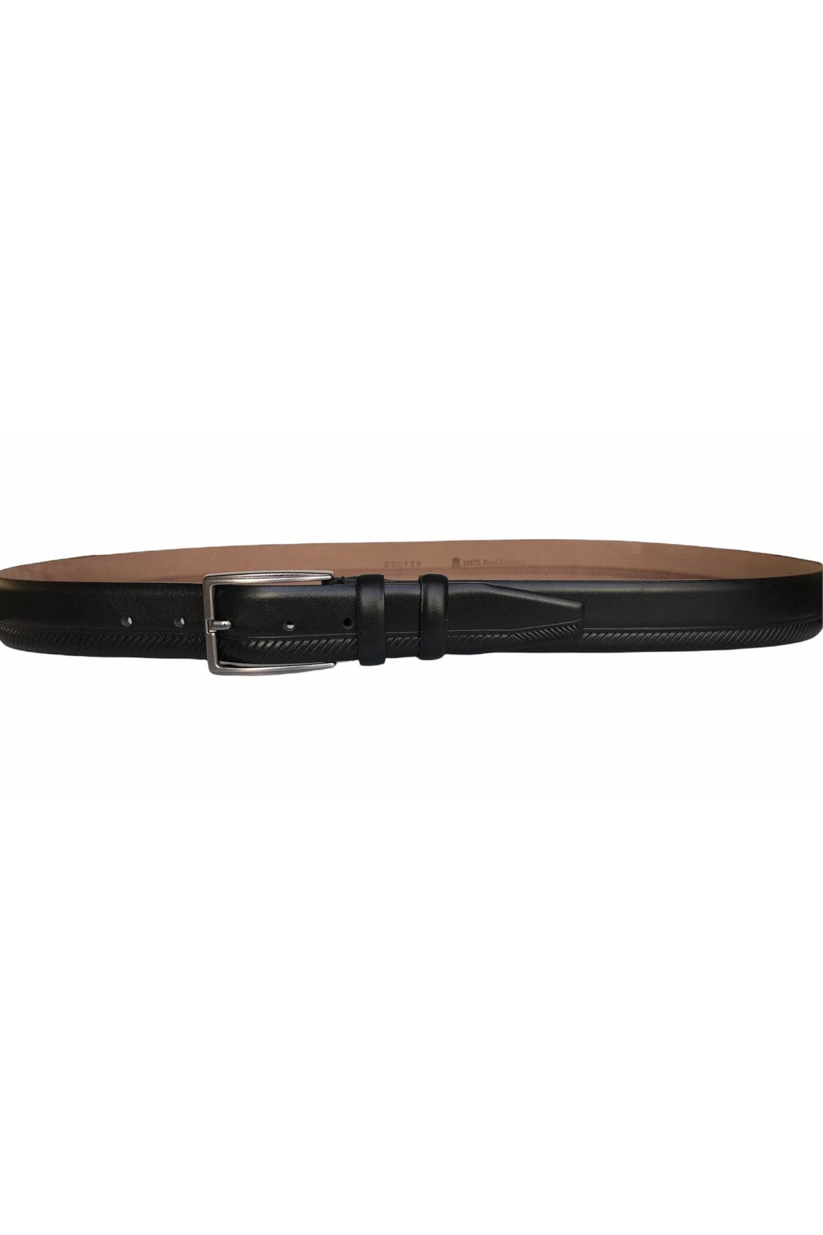کمربند مشکی مردانه 100 ٪ با کیفیت واقعی چرم سیاه شلوار کلاسیک 3.5 سانتی متر DK 135 138 GoDeri