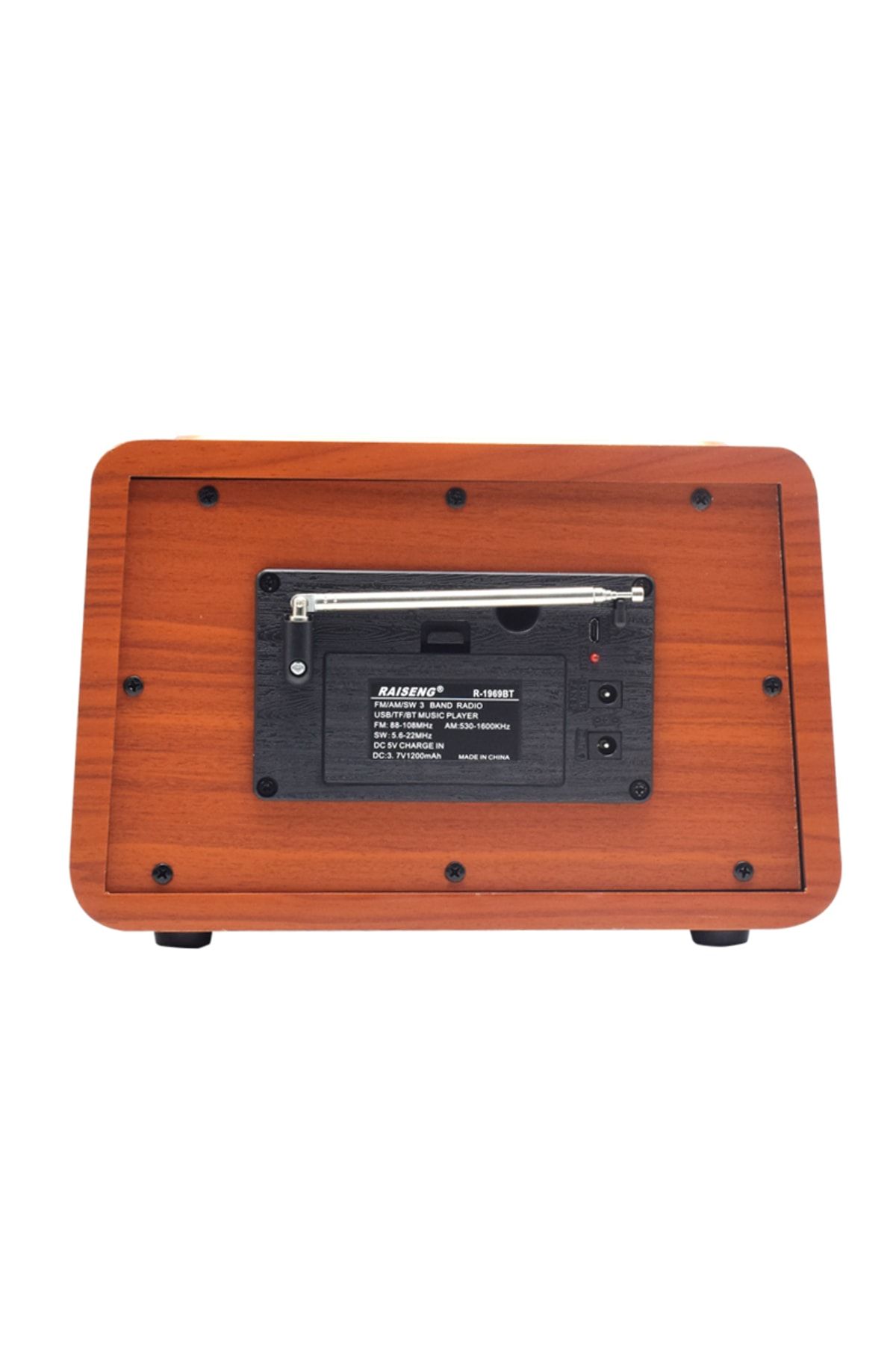 Nostaljik Radyo Bluetooth Hoparlör Fm Radio Sd Kart Usb Girişli Şarjlı Speaker Siyah #5