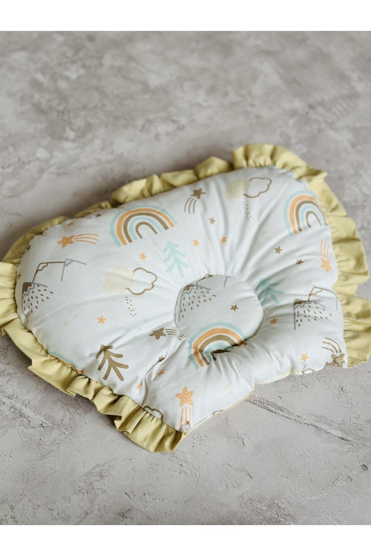 JUNİPERUS Baby Nest Gökkuşağı Fırfırlı Ortopedik Çift Taraflı Bebek Yatağı Anne Yanı Bebek Yatağı fotoğrafı 6 (önizleme)