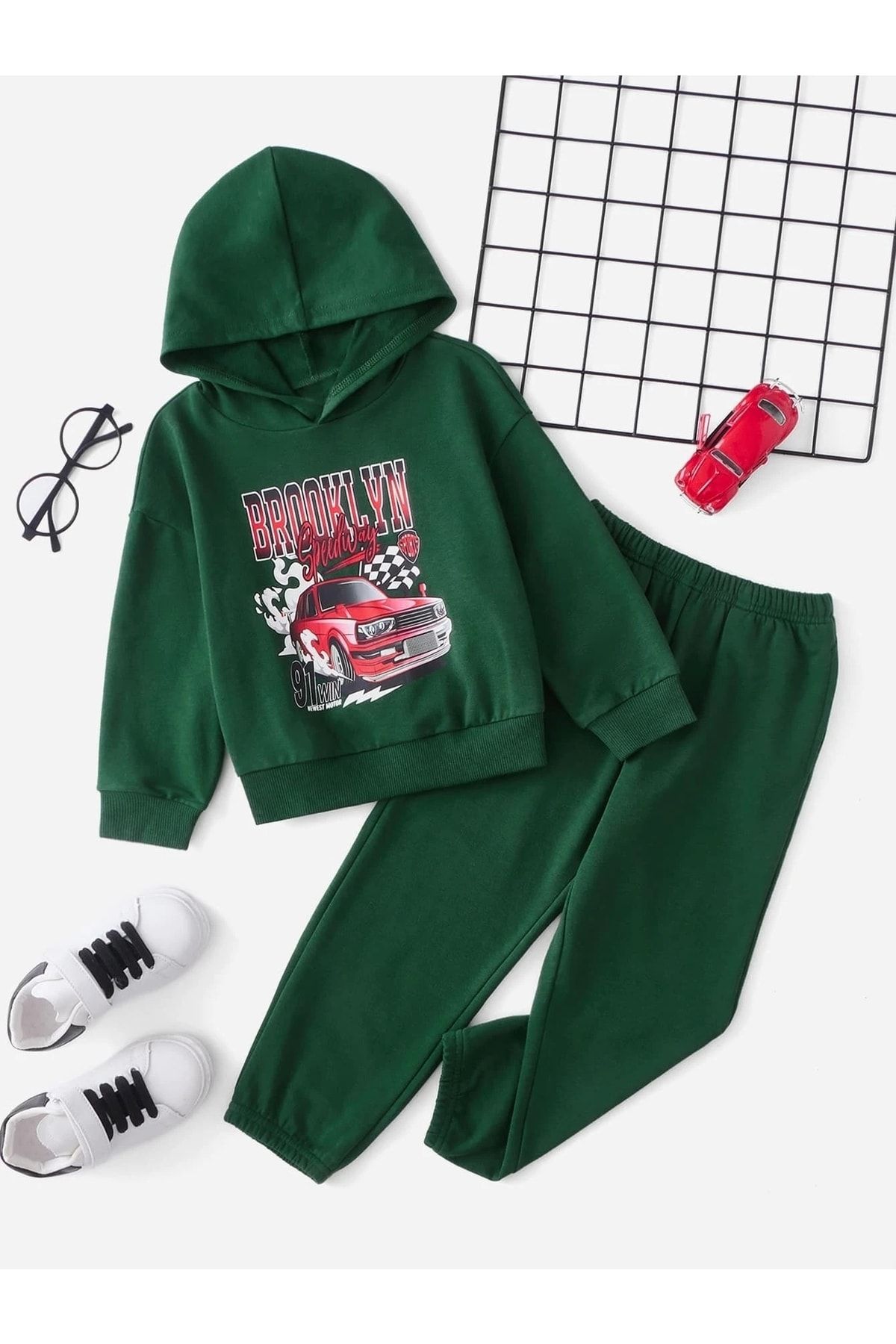 Kids green hot sale tracksuit