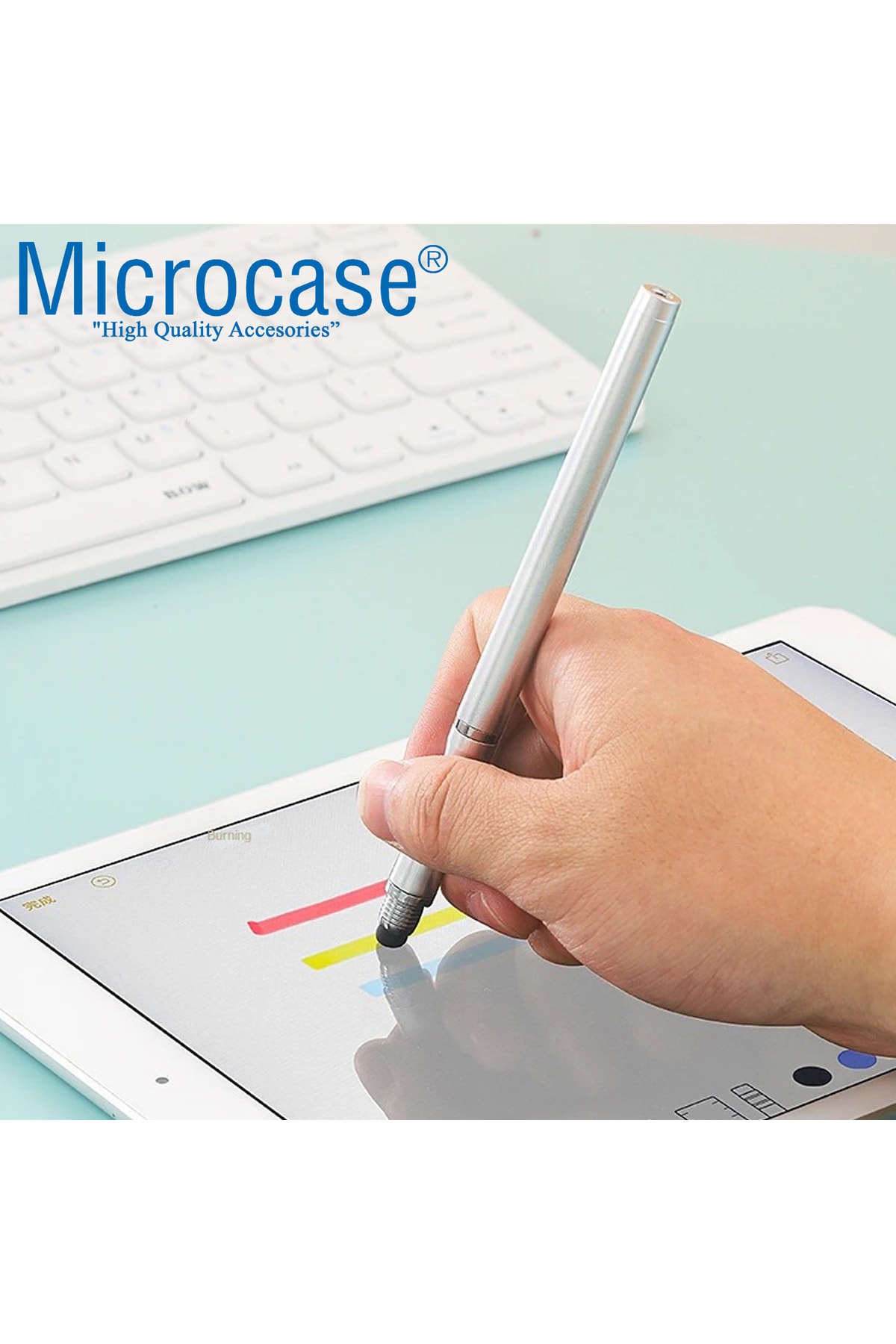 Universal Telefon Tablet Ipad 2in1 Disk Uçlu Stylus Pen Dokunmatik Kalem - Al3464 6