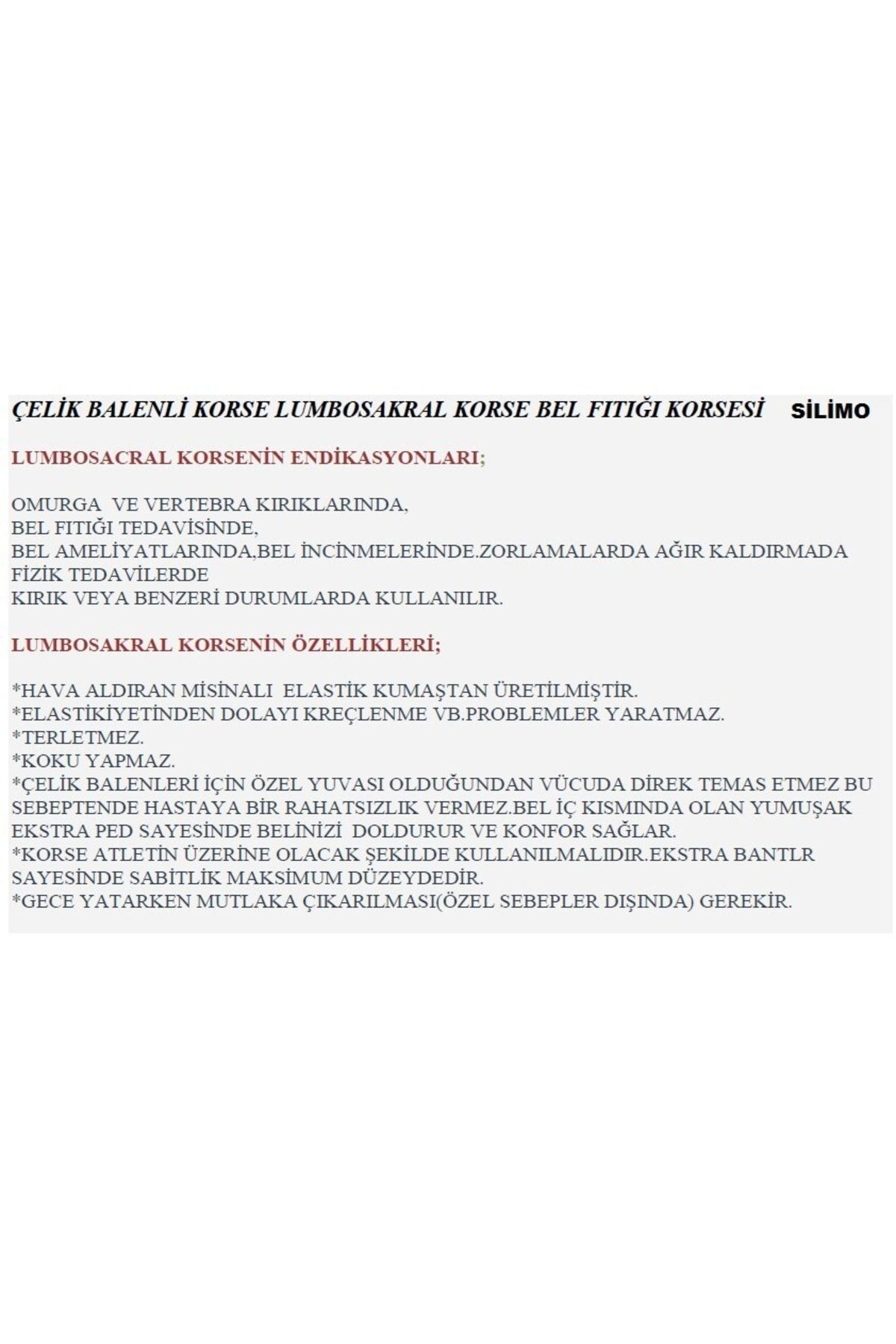 lumbosakral Fıtık Bel Kayması Çelik Balenli Ortopedik Korse Misinalı Demirli Süngerli Cırtlı Bel RN11336