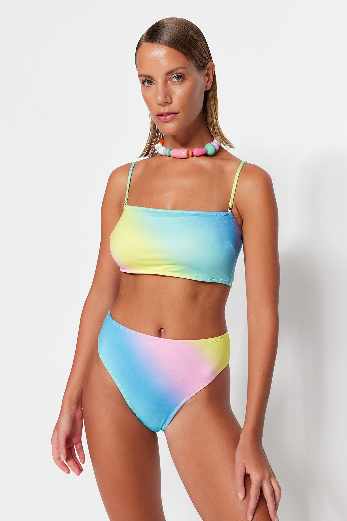 Trendyol Collection Bikinioberteil Mehrfarbig Farbverlauf