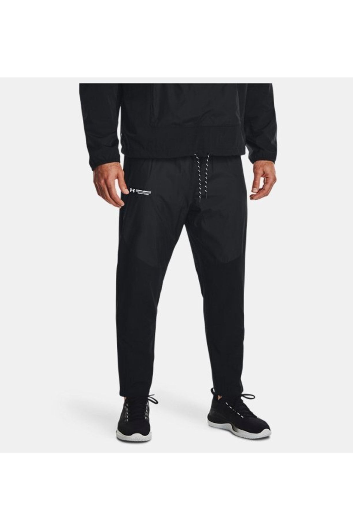 شلوار گرمکن ورزشی مشکی مردانه پچ های بافته شده در UA Rush ™ شش 1377182 001 Under Armour
