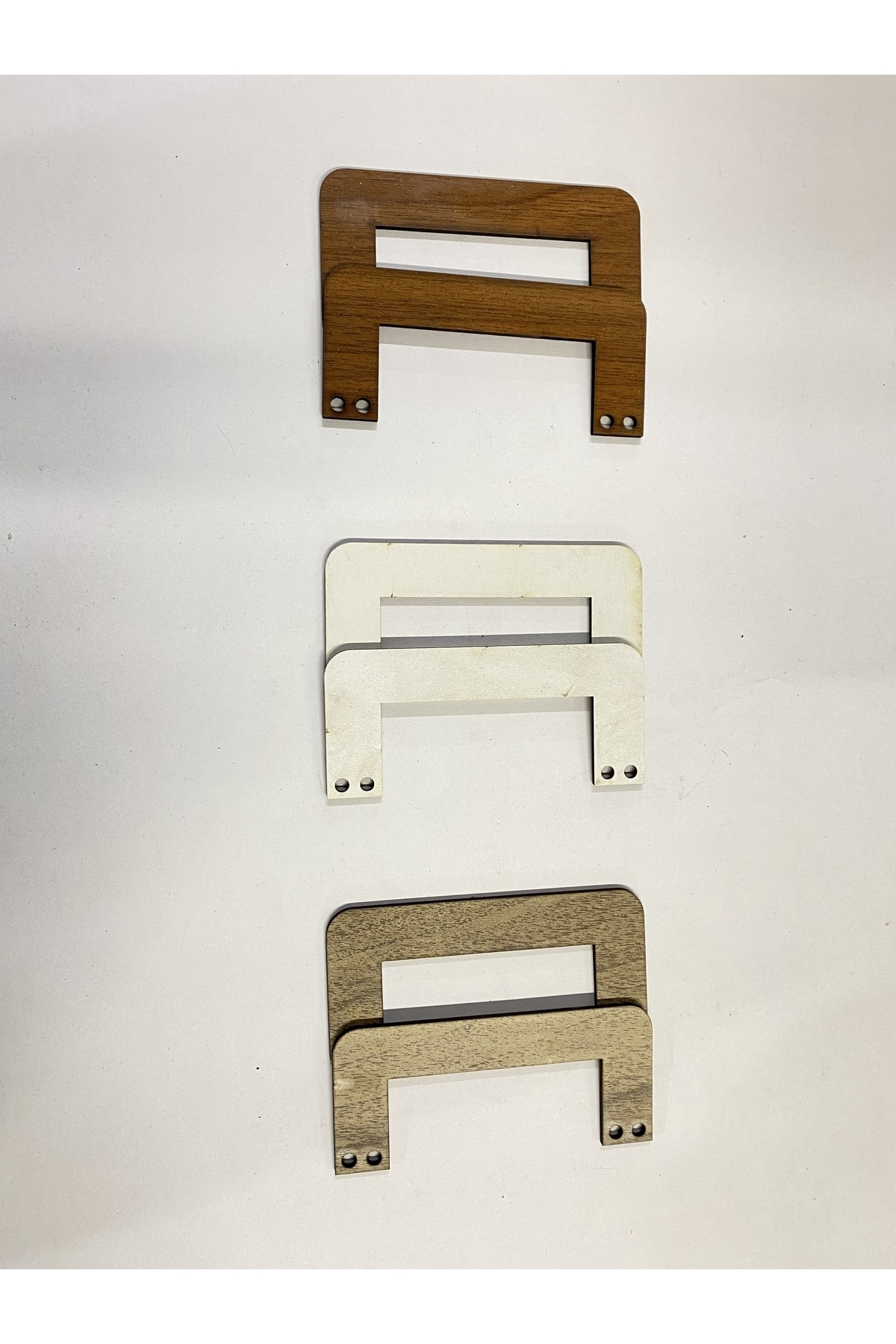 aladepo Ahşap Çanta Sapı Mini Mdf Kulp (3 ÇİFT) Renkli