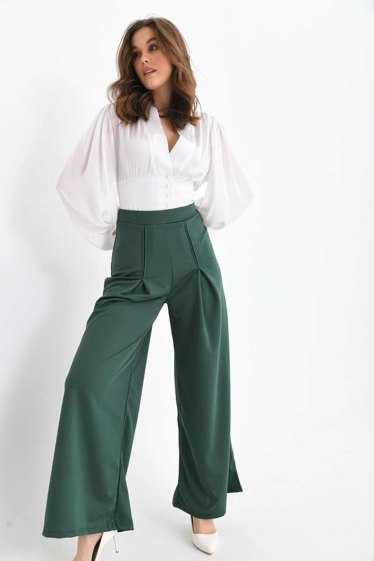 Super high waisted discount wide leg pants
