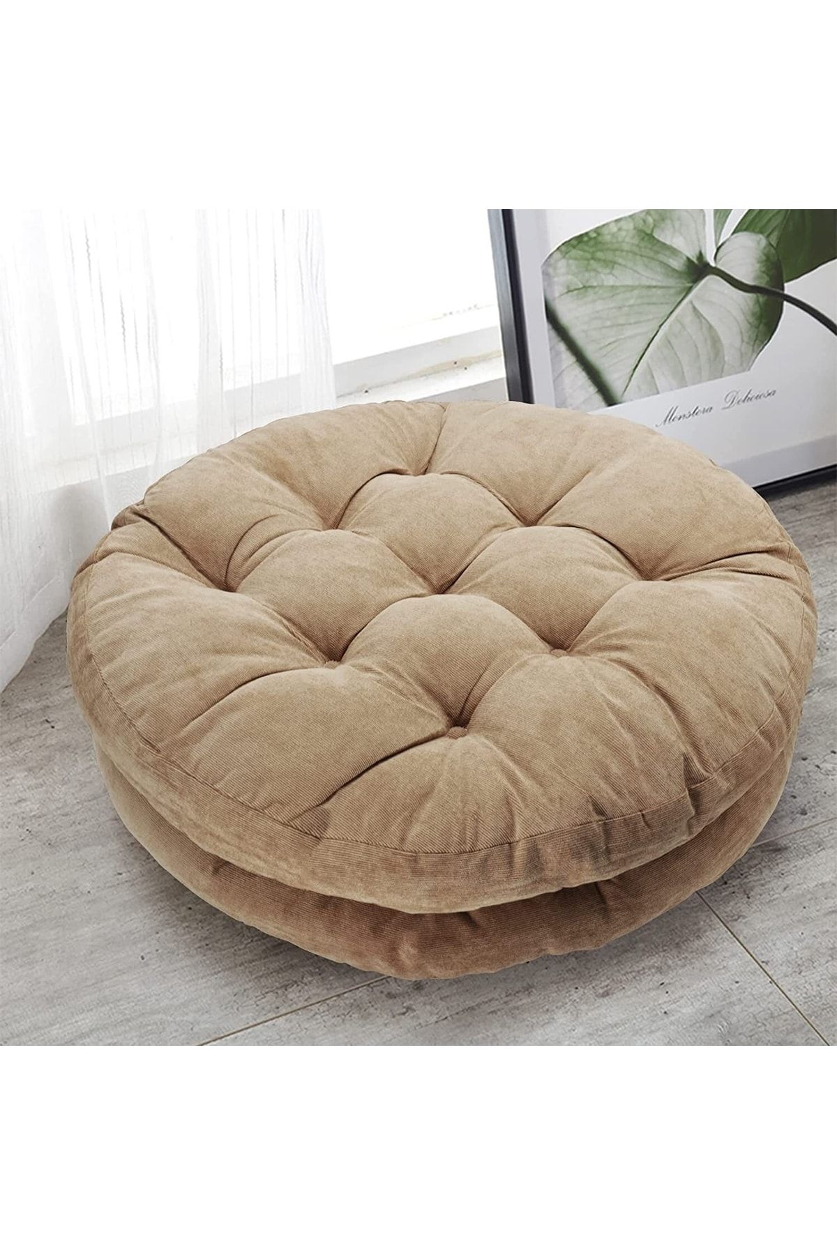 puffiber-Pernă rotundă pentru scaun, set de 2 perne pentru podea pentru interior și exterior 1