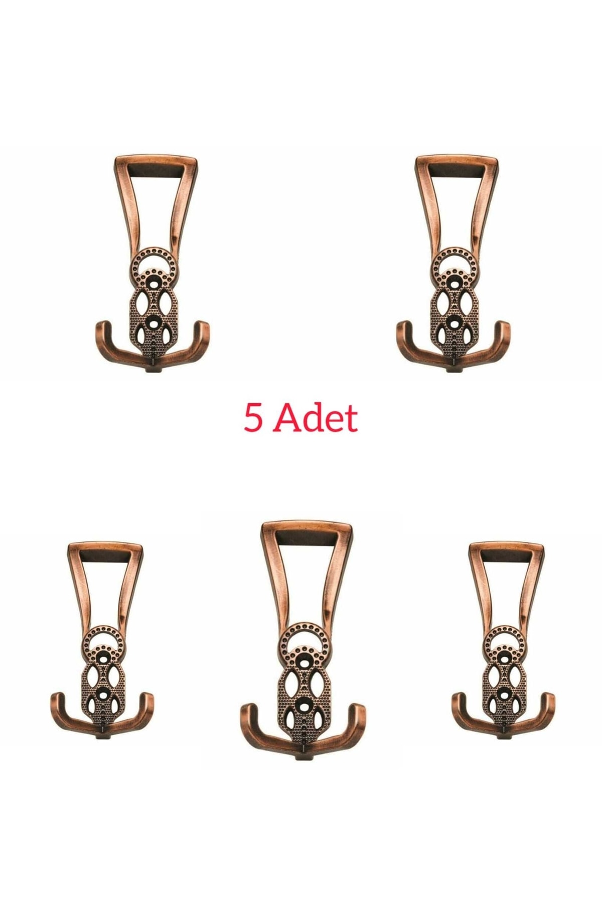 (5 PCS) Acacia Fortmanto Hanger Large Antique Copper Cloakroom Wardrobe Door Towel Hanger