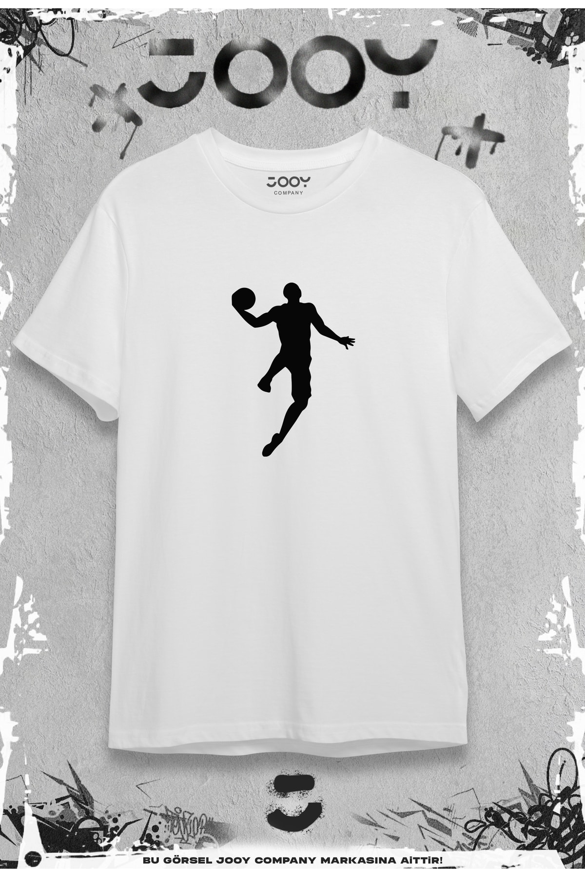 Jooy Company Basketball Player Baskılı Beyaz Oversize Tshirt