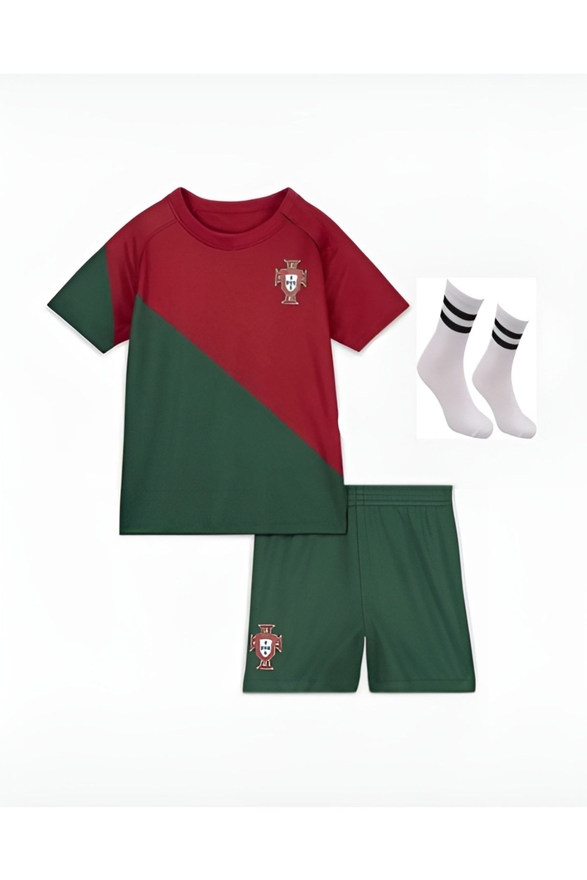 Ronaldo Portekiz Çoçuk Forma Seti (forma,şort Ve Tozluk) (22-23)