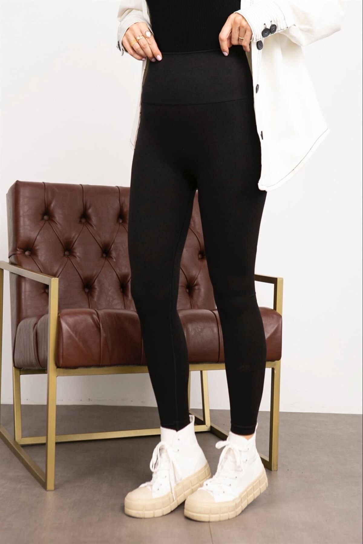 Sue Store Black Seamless High Waist Leggings Trendyol