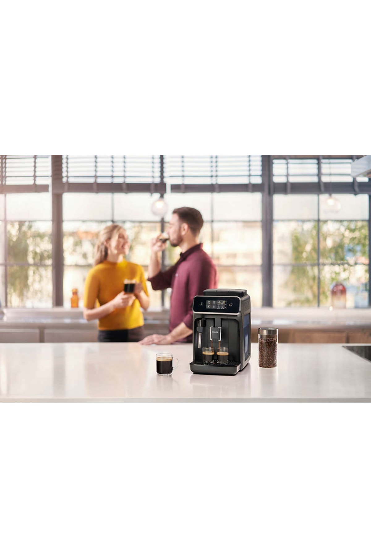 Essential Advanced Series Öğütücülü Otomatik Cappuccino Espresso Makinesi, Siyah 5