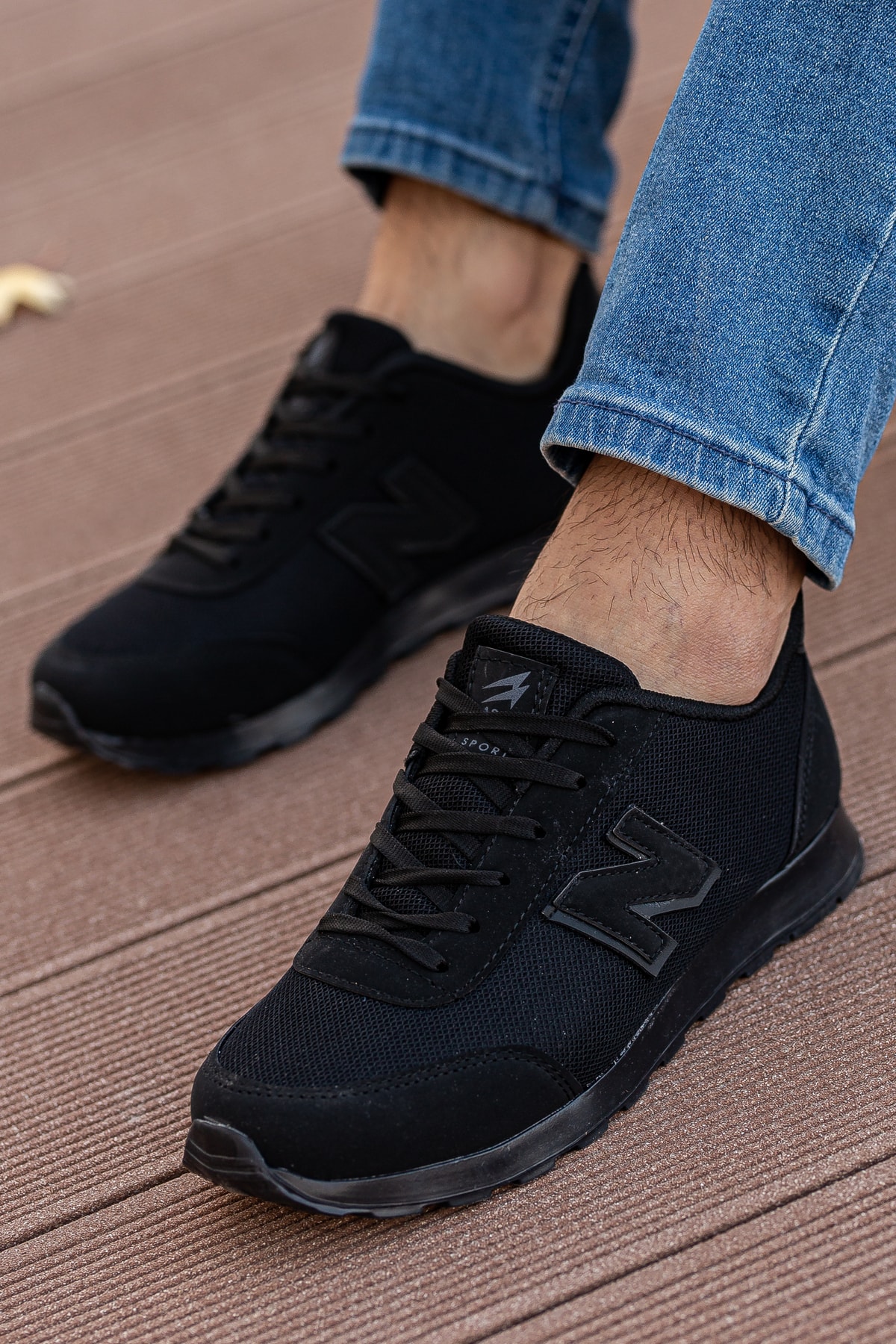 BOUIS Erkek Siyah Günlük Bağcıklı Düz Rahat Sneaker Yumuşak Taban Casual Yürüyüş Ayakkabı Termo Taban