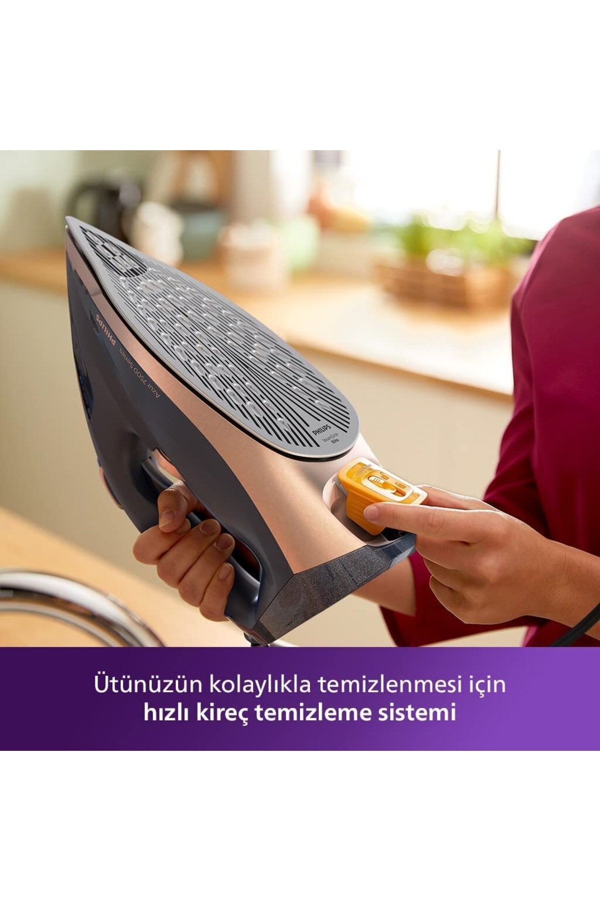 Azur Advanced Essential Series 3200 W Buharlı Ütü, Lacivert 5