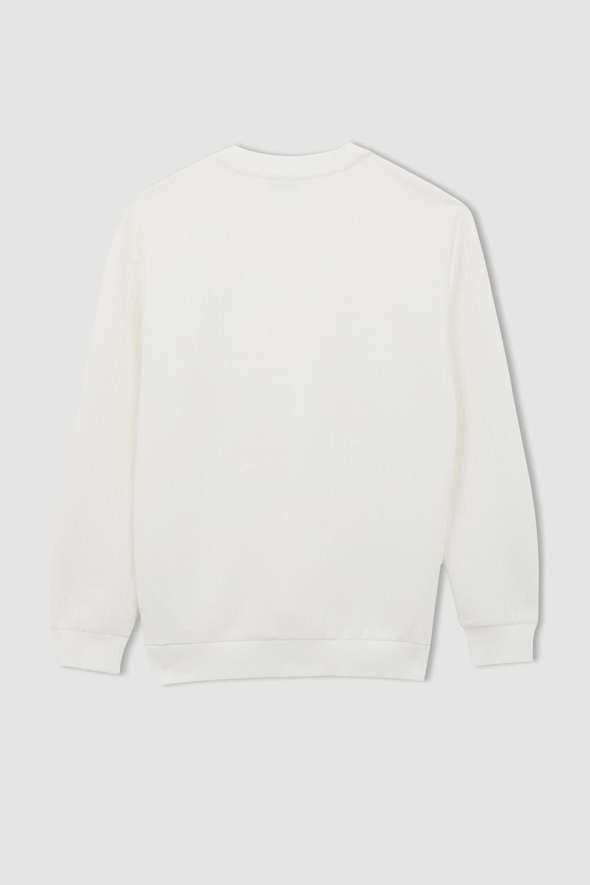 DeFacto Sweatshirt Ecru Regular Fit FN6653