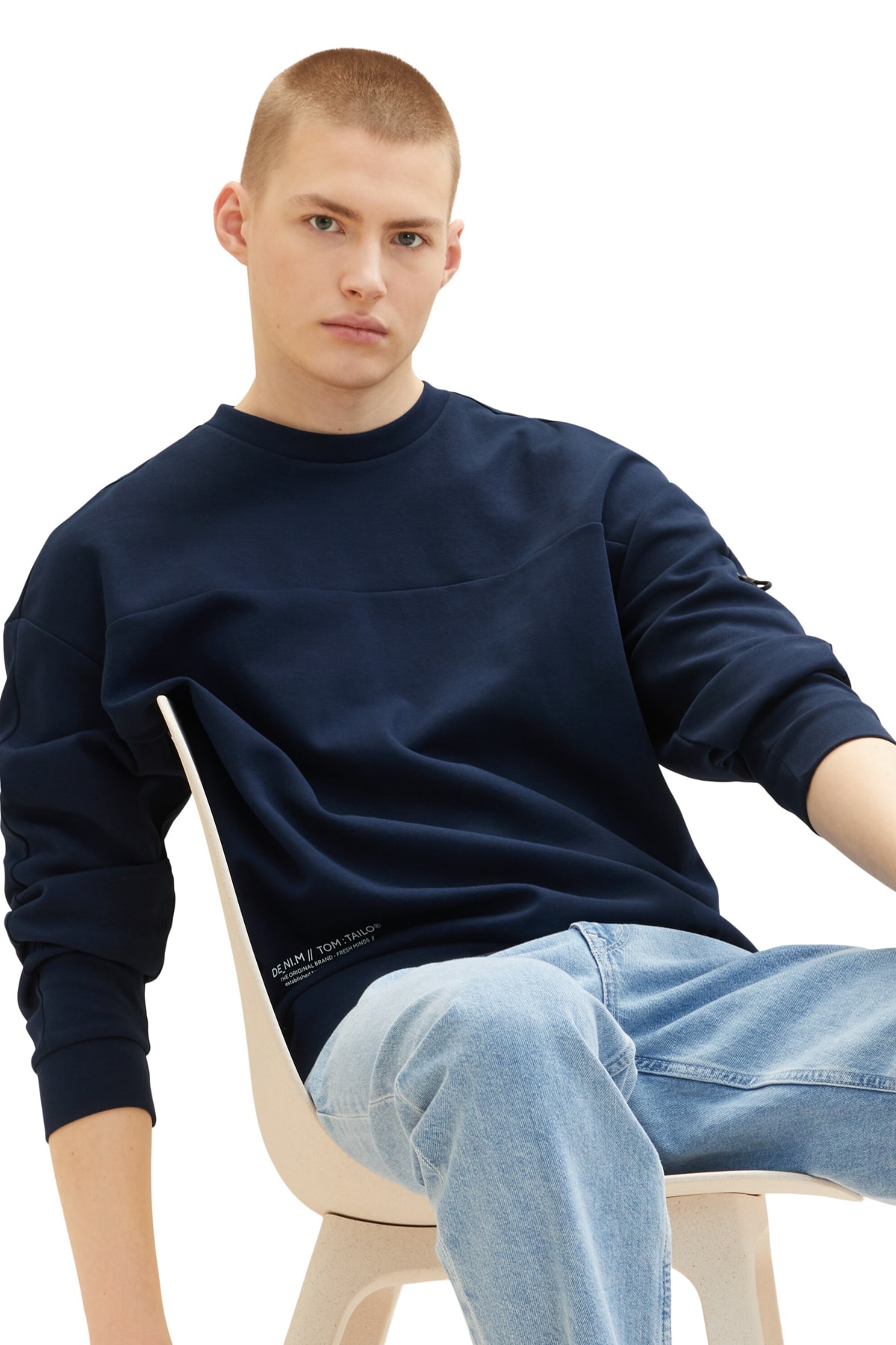 Tom Tailor Denim Sweatshirt Blau Regular Fit Fast ausverkauft