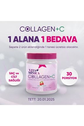 Collagen Sade 30 Porsiyon, Kavanoz Toz, Vitamin C Tip I-III Kolajen Acerola VCCSK30