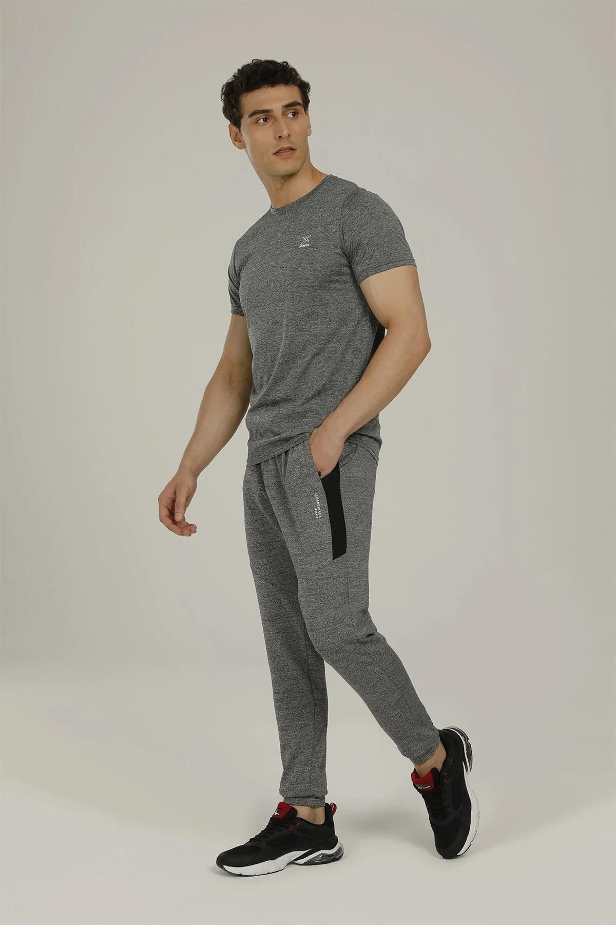 Kinetix-A10134945208010 3m M-sn233 Basic Pes T-sh 3fx Khaki Wacky للرجال تي شيرتات قصيرة الاكمام 3