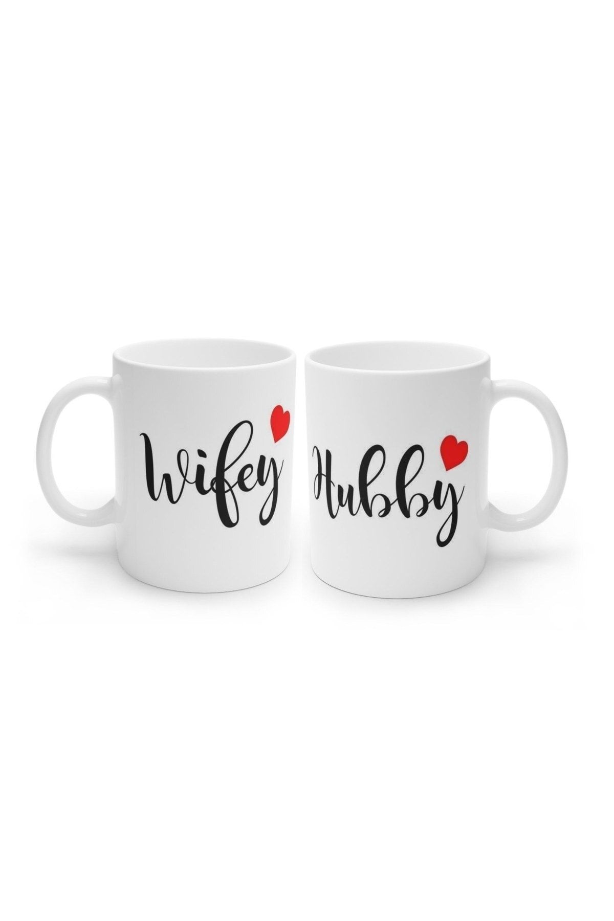 2'li Wifey And Hubby 14 Şubat Sevgililer Günü Valentine's Day Kupa Bardak  Mug