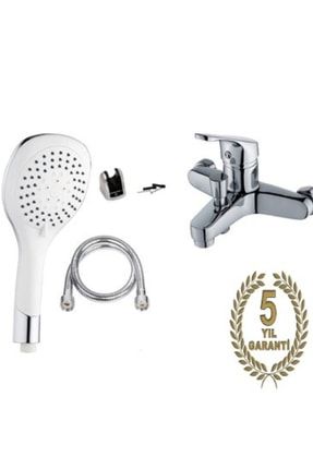 Duş Seti 3 Foksiyonlu Beyaz Duş Başlığı Banyo Bataryası 5 Yıl Garantili fd8998vcc