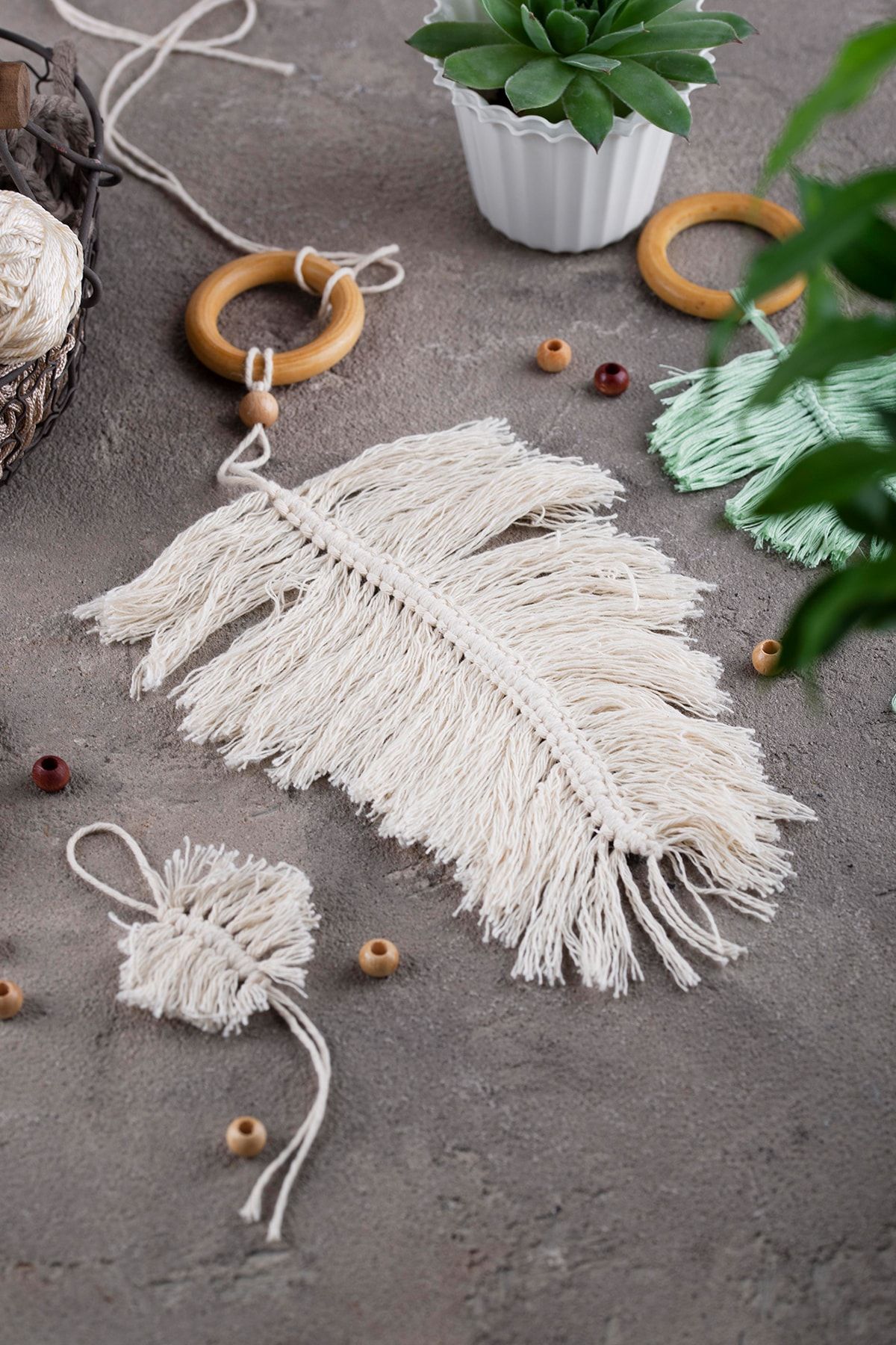 Bevella Macrame Cord-سلسلة مكرامية قابلة للرسم مقاس 3 مم من القطن بحلقة واحدة باللون الأصفر 7