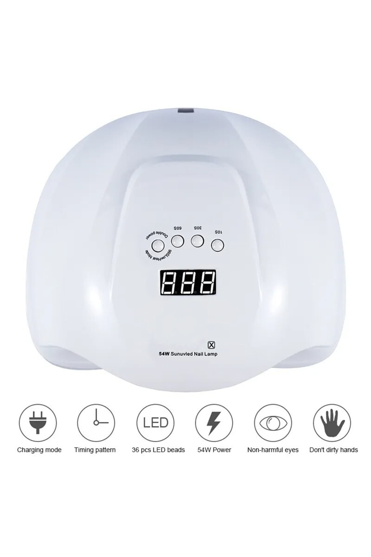 لامپ خشک کن ناخن مصنوعی UV LED 54 وات 57 36 LED سفید X — x54wwhite — تصویر 3 از 3