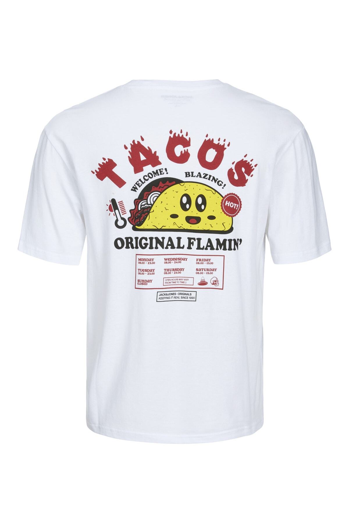 تیشرت مردانه سفید جک اند جونز | 12232251 - 1 اورجینال - تصویر 5