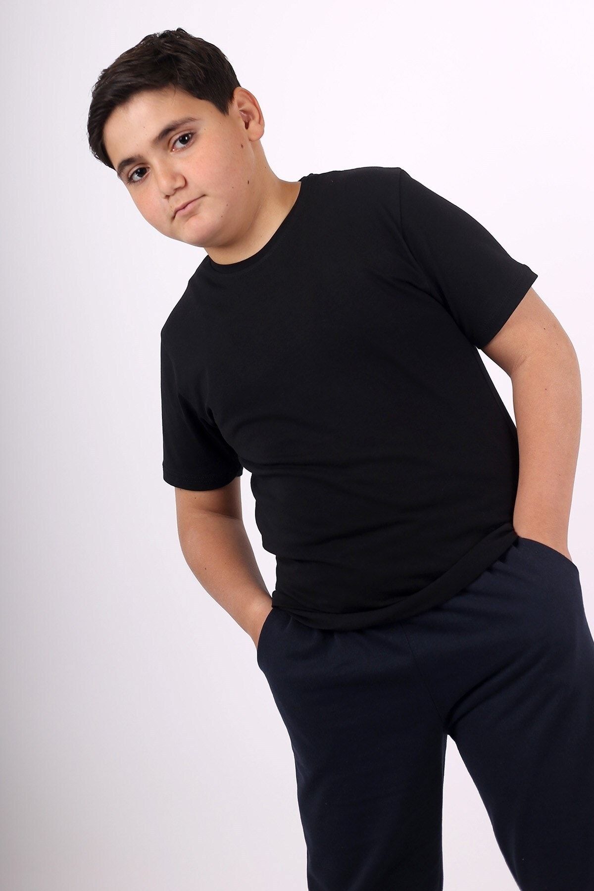 Çiggo Kids-Unisex 1 απλό φούτερ Jogger και 1 απλό βαμβακερό μπλουζάκι Basic 2