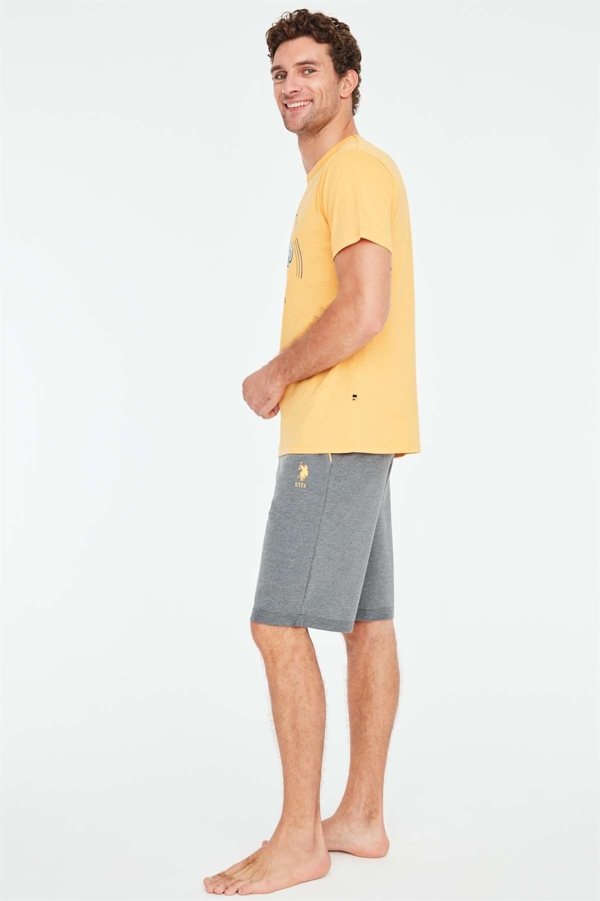ست پیژامه نارنجی مردانه تیشرت اورجینال U.S. Polo Assn.