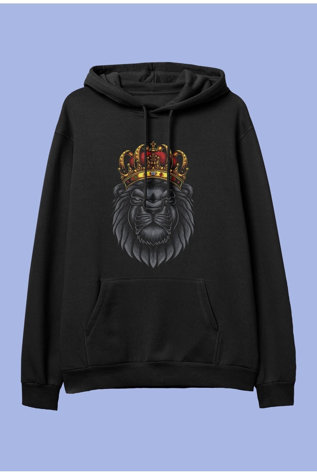 Dark lion hoodie top
