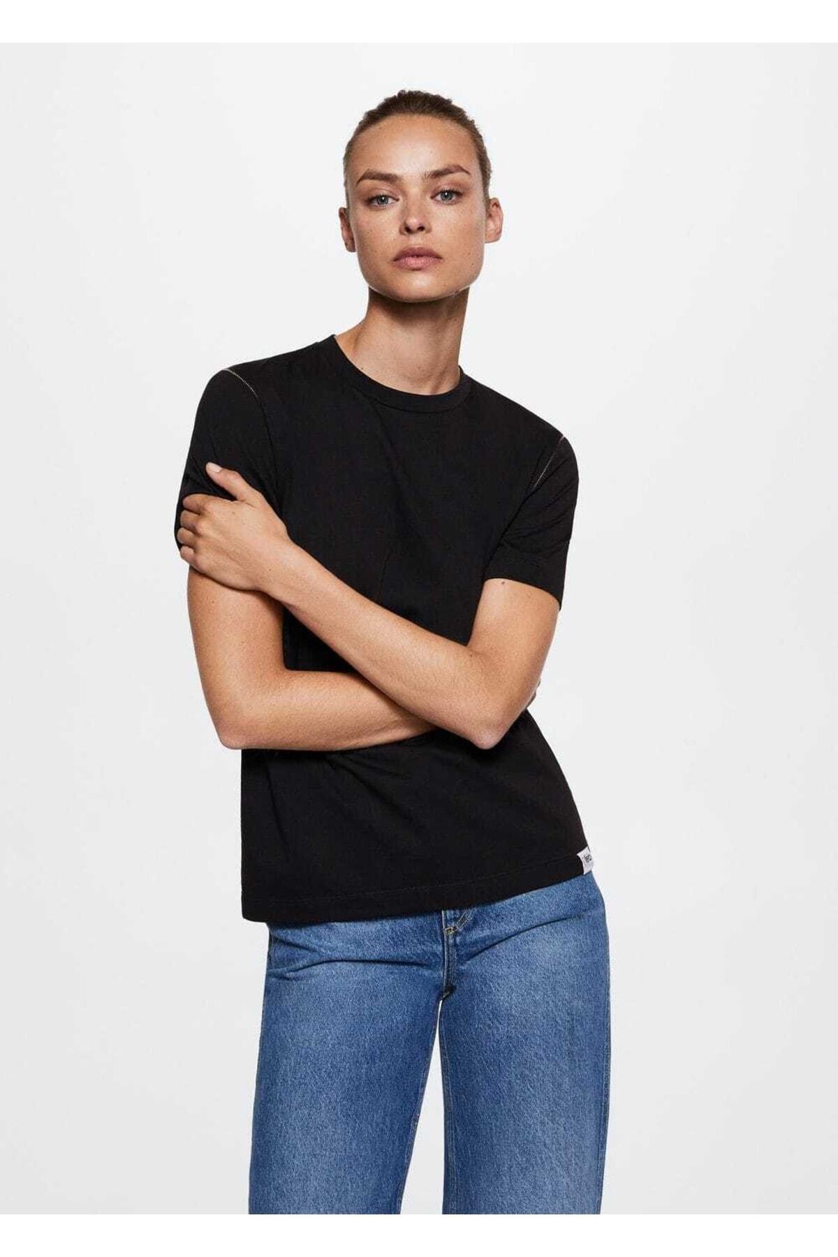 MANGO Woman-Solidarity T-Shirt with Message 1