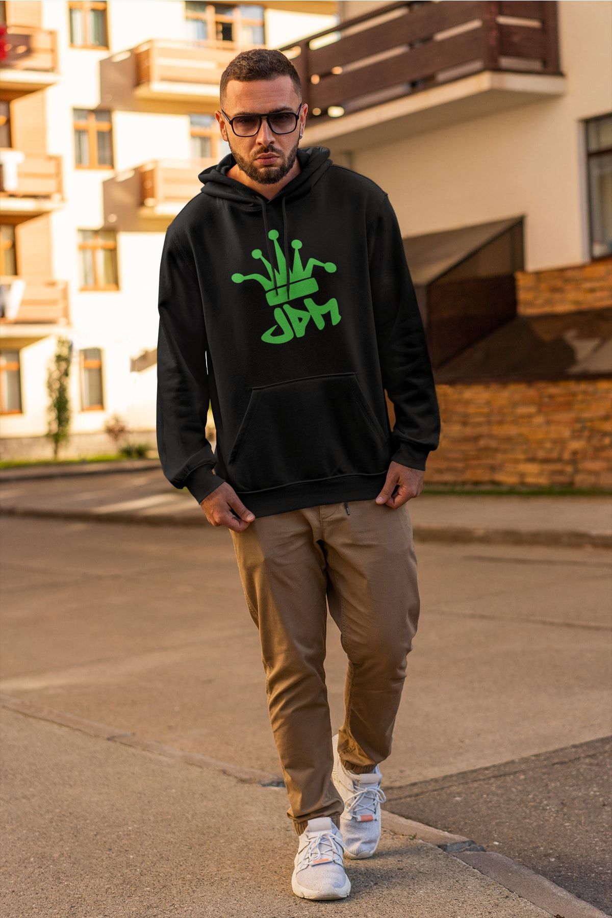 Thick best sale black hoodie