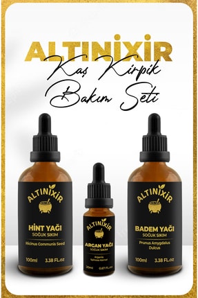ALTINİXİR Kaş Kirpik Bakım Seti (hint,badem,argan)