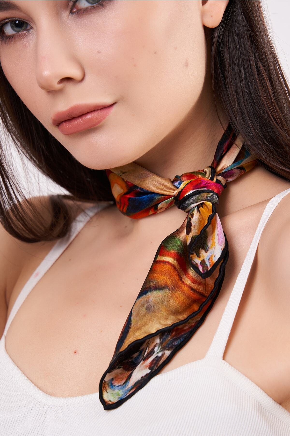 Nomads Felt-100% Silk Scarf Bandana| Kandinsky Composition VII 4