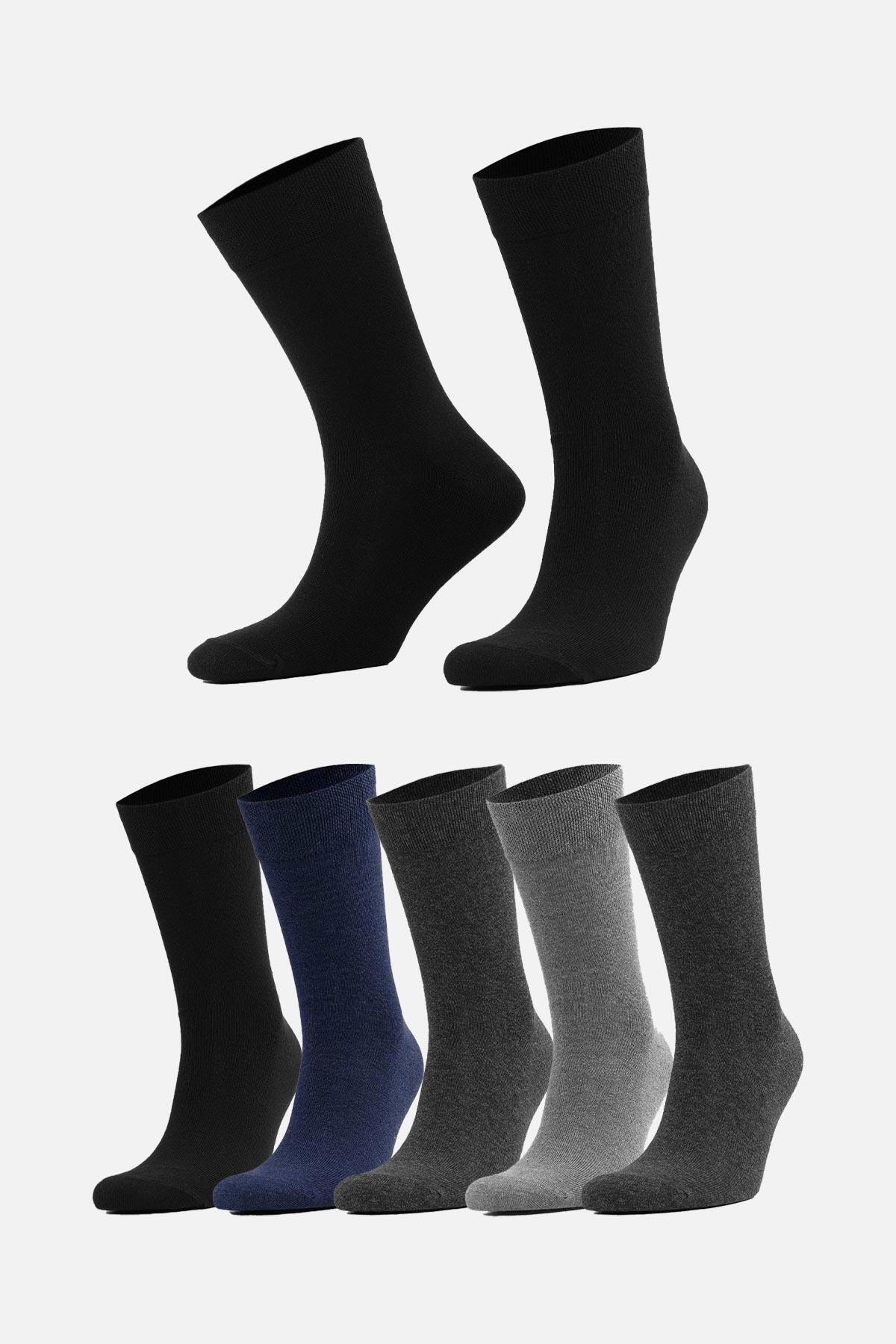 SOCKSMAX Unisex Pamuklu Recycle 5 Çift Çok Renkli Soket Çorap - Ss-rcy-as