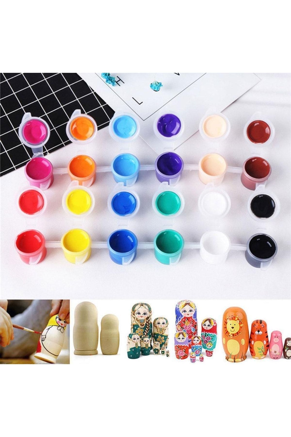 epoksi kalıp cank-4ml Paint Storage Box - 24 Eyes and Beads Box 2