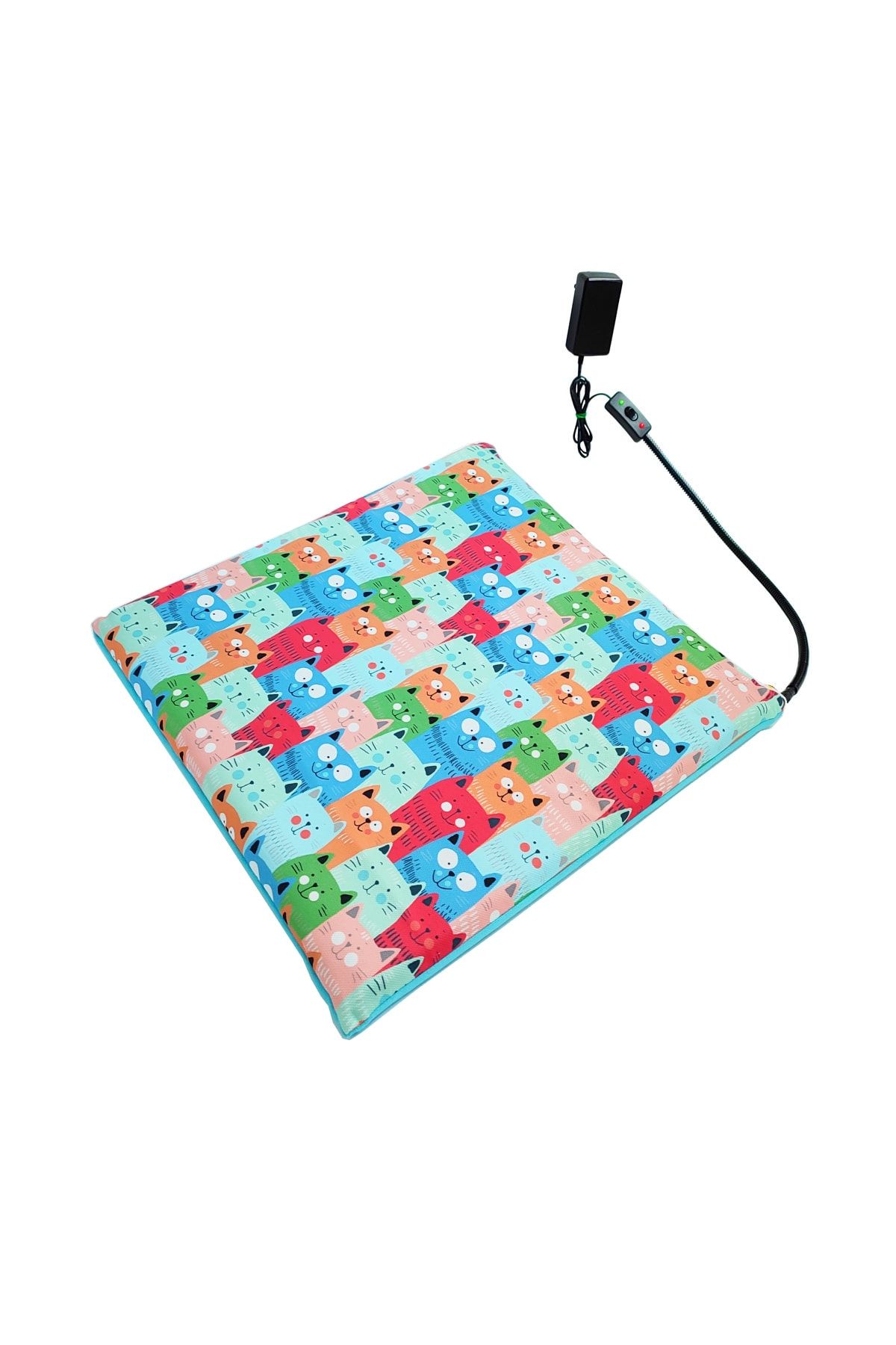 تخت گربه و سگ چند رنگ برقی کوسن داغ گرم شده قارچ 12Volt 45X45Cmx4Cm پاورتچ  Powertec