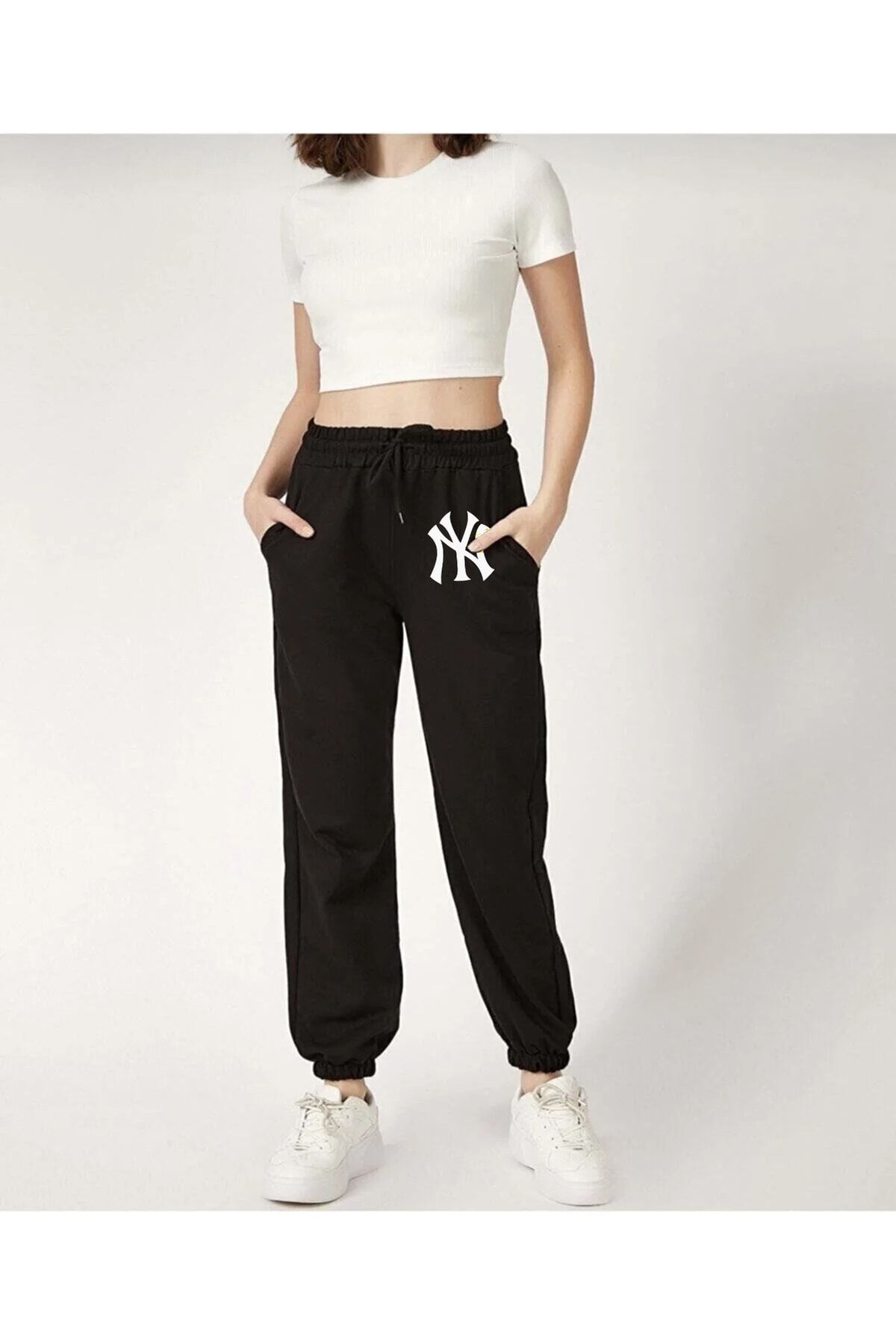 Womens black jogger sweatpants 2025