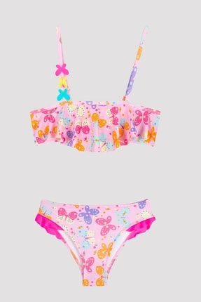 Penti Çok Renkli Kız Çocuk Butterfly Frill Bandeau Bikini Set