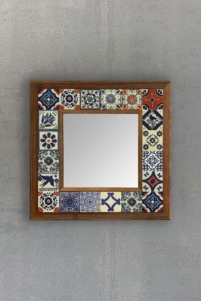 Çerçeveli Mozaik Doğaltaş Ayna 33 Cm X 33 Cm AYN-029