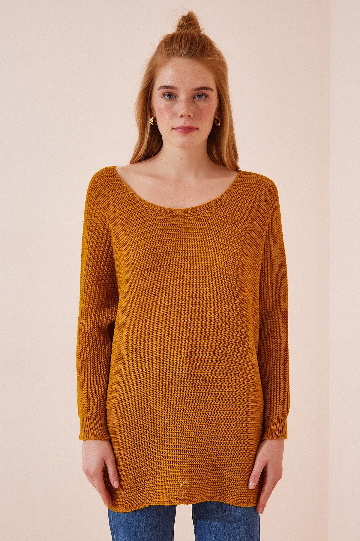 Yellow clearance oversized jumper