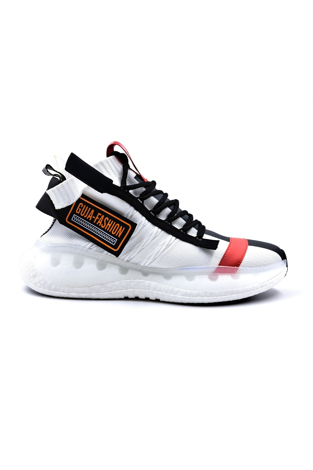 Guja Özel Tasarım Erkek Beyaz Çorap Sneaker Spor Ayakkabı