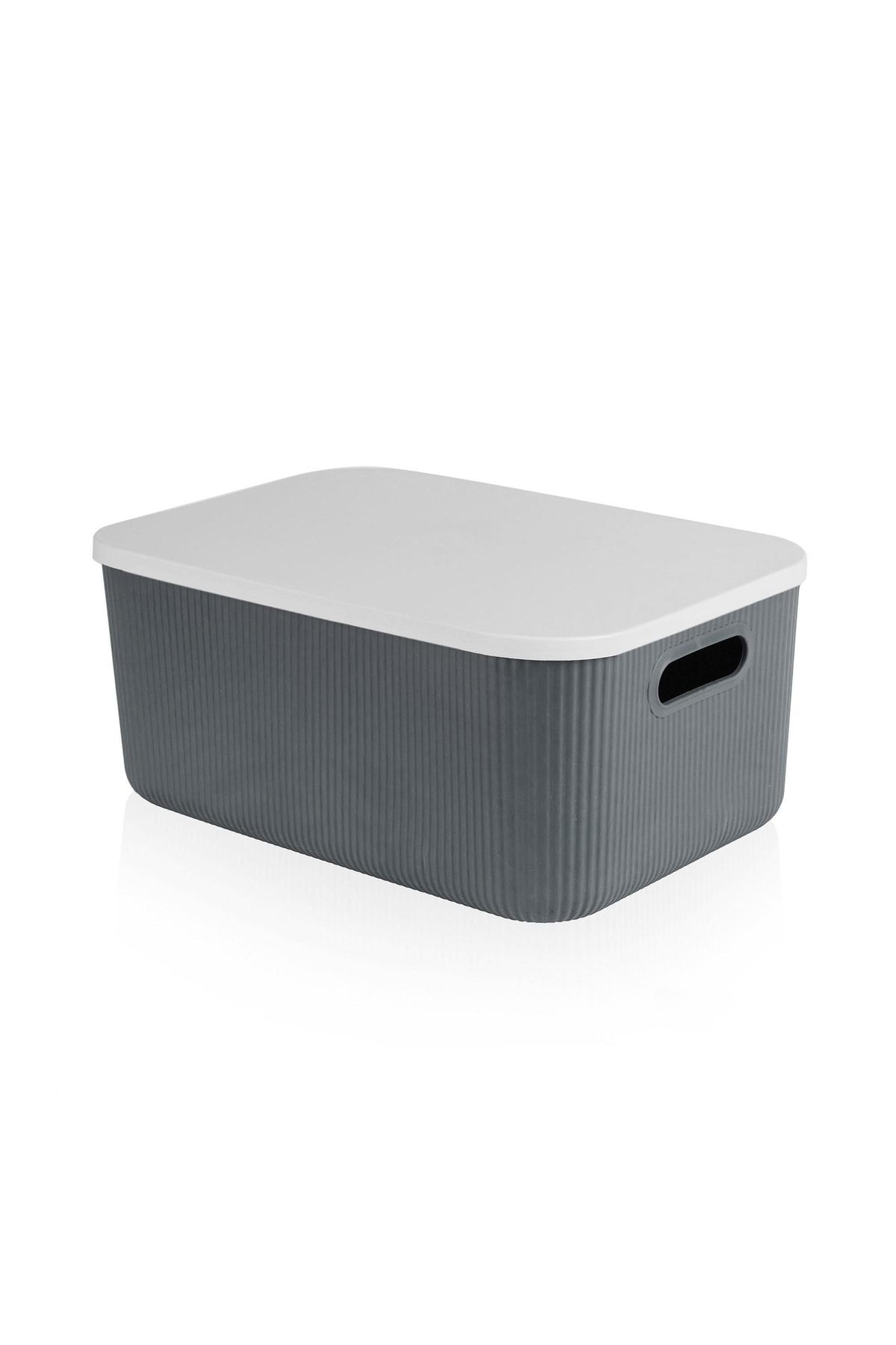 LİGROUND-Scandinavian 13 Lt Gray Toy Storage Box with Lid - Organizer - Storage Box - Organizer 2