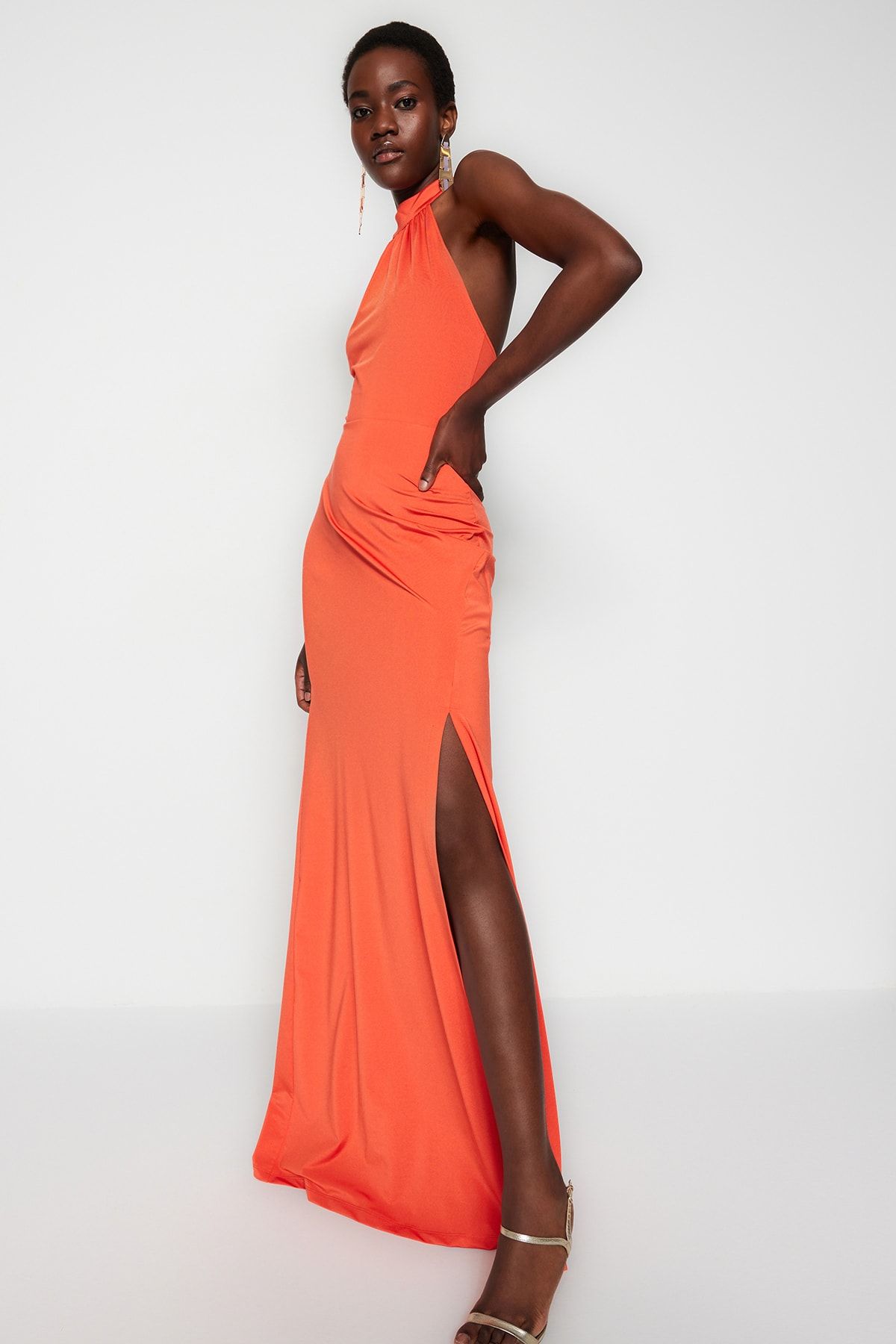 Orange 2 deals piece prom dress