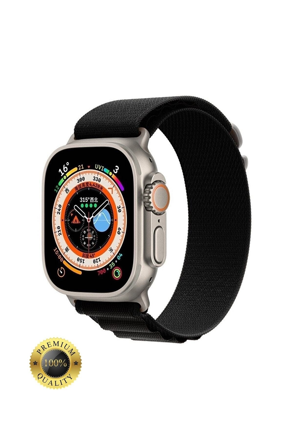 MUTU Watch 8 Ultra 49 Mm Full+full Premium Kalite Iphone Ve Android Uyumlu Siyah Akıllı Saat Smartwatch