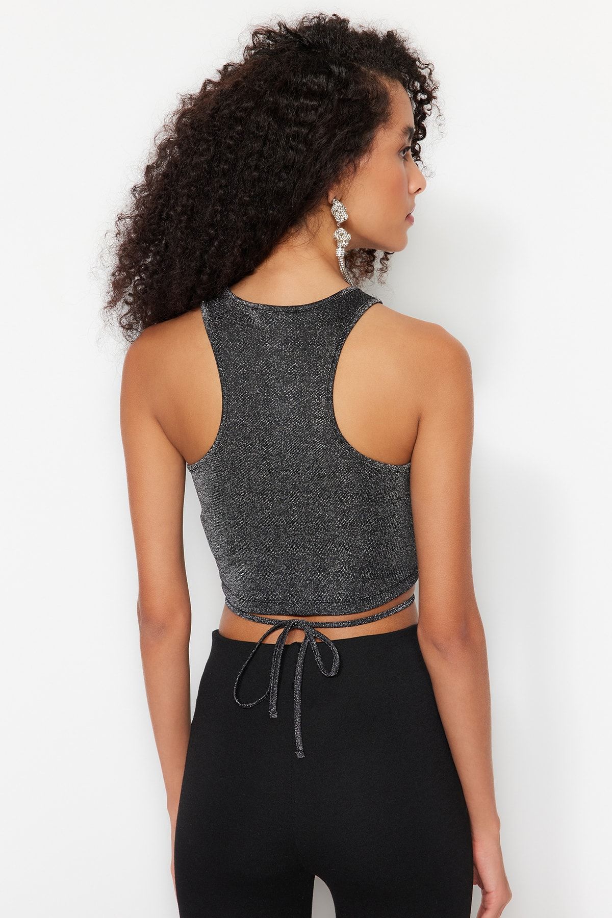 Trendyol Collection Bluse Grau Figurbetont