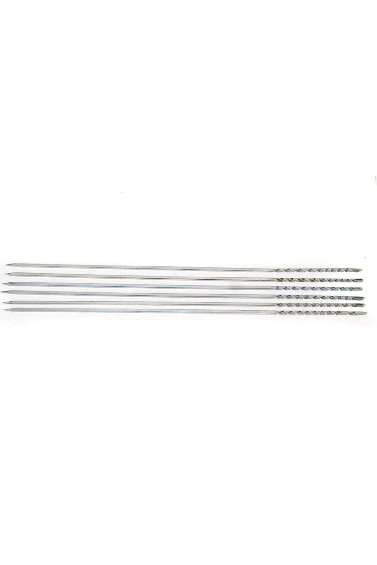50 Cm Et ,ciğer, Kuşbaşı Paslanmaz Kare Çöp Şiş 6 Adet 2