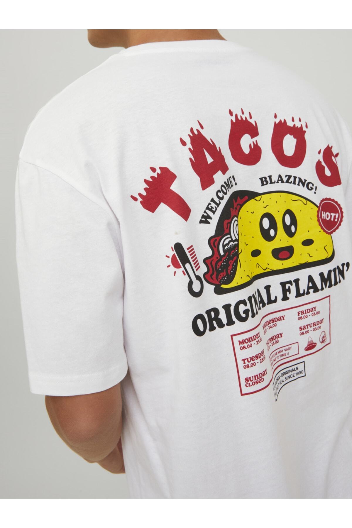 تیشرت مردانه سفید جک اند جونز | 12232251 - 1 اورجینال - تصویر 6